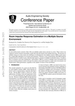 Room Impulse Response Estimation in a Multiple Source Environment