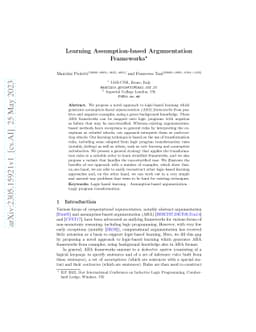 Learning Assumption-based Argumentation Frameworks