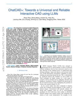 ChatCAD+: Towards a Universal and Reliable Interactive CAD using LLMs