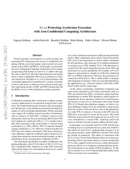 ACAI: Protecting Accelerator Execution with Arm Confidential Computing
  Architecture