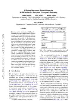 Efficient Document Embeddings via Self-Contrastive Bregman Divergence
  Learning