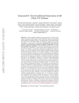 GenerateCT: Text-Conditional Generation of 3D Chest CT Volumes