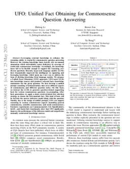 UFO: Unified Fact Obtaining for Commonsense Question Answering