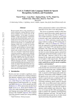 VioLA: Unified Codec Language Models for Speech Recognition, Synthesis,
  and Translation