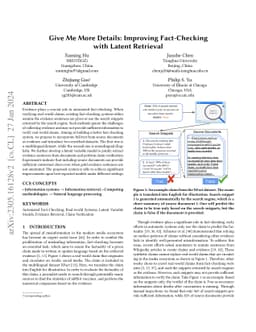 Give Me More Details: Improving Fact-Checking with Latent Retrieval