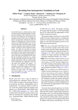 Revisiting Non-Autoregressive Translation at Scale