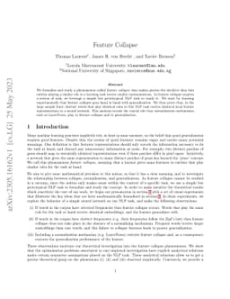 Feature Collapse