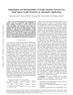 Optimization and Interpretability of Graph Attention Networks for Small
  Sparse Graph Structures in Automotive Applications