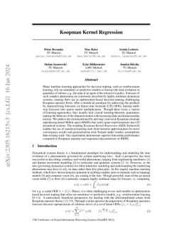 Koopman Kernel Regression