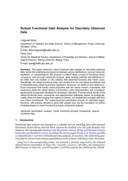 Robust Functional Data Analysis for Discretely Observed Data