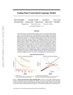 Scaling Data-Constrained Language Models