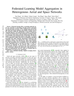 Federated Learning Model Aggregation in Heterogenous Aerial and Space
  Networks