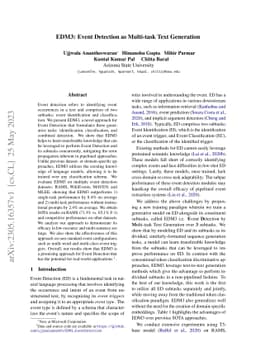 EDM3: Event Detection as Multi-task Text Generation