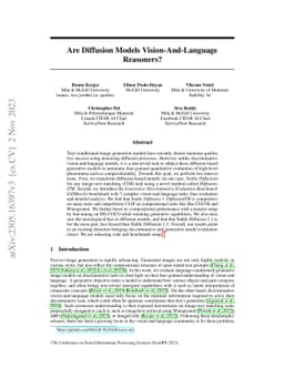 Are Diffusion Models Vision-And-Language Reasoners?