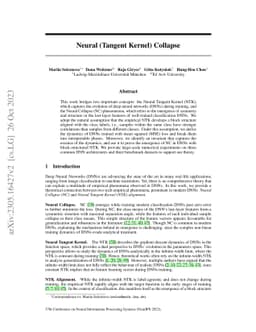 Neural (Tangent Kernel) Collapse