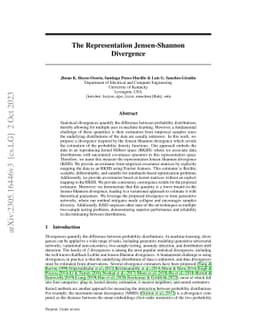 The Representation Jensen-Shannon Divergence