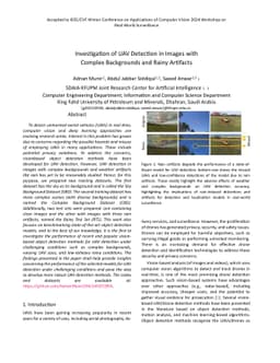 Investigation of UAV Detection in Images with Complex Backgrounds and
  Rainy Artifacts