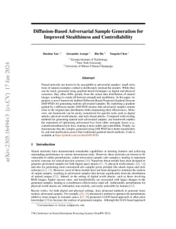 Diffusion-Based Adversarial Sample Generation for Improved Stealthiness
  and Controllability