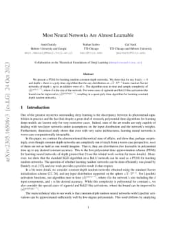 Most Neural Networks Are Almost Learnable