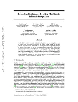 Extending Explainable Boosting Machines to Scientific Image Data