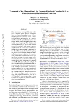 Teamwork Is Not Always Good: An Empirical Study of Classifier Drift in
  Class-incremental Information Extraction