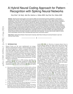 A Hybrid Neural Coding Approach for Pattern Recognition with Spiking
  Neural Networks