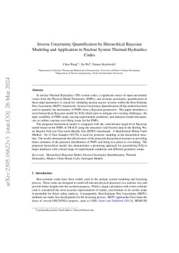 Inverse Uncertainty Quantification by Hierarchical Bayesian Modeling and
  Application in Nuclear System Thermal-Hydraulics Codes