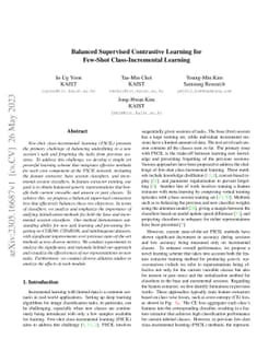 Balanced Supervised Contrastive Learning for Few-Shot Class-Incremental
  Learning