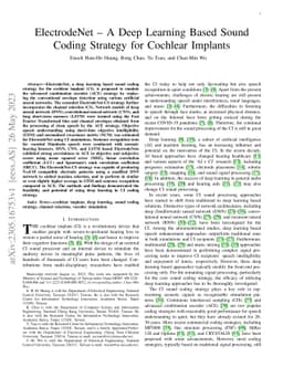 ElectrodeNet -- A Deep Learning Based Sound Coding Strategy for Cochlear
  Implants