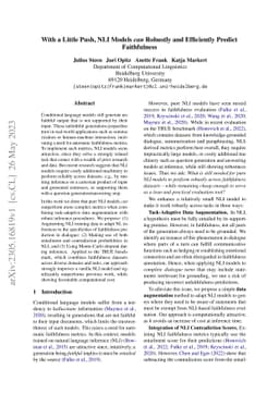With a Little Push, NLI Models can Robustly and Efficiently Predict
  Faithfulness
