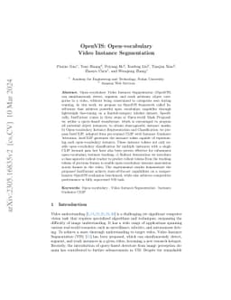 OpenVIS: Open-vocabulary Video Instance Segmentation