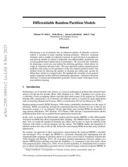 Differentiable Random Partition Models