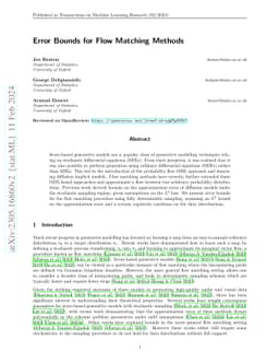 Error Bounds for Flow Matching Methods