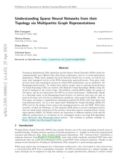 Understanding Sparse Neural Networks from their Topology via
  Multipartite Graph Representations