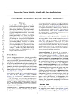 Improving Neural Additive Models with Bayesian Principles