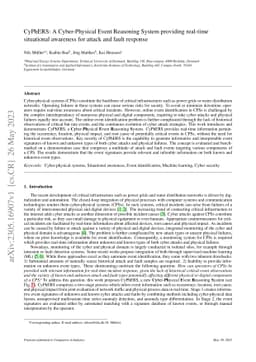 CyPhERS: A Cyber-Physical Event Reasoning System providing real-time
  situational awareness for attack and fault response