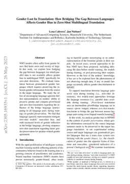 Gender Lost In Translation: How Bridging The Gap Between Languages
  Affects Gender Bias in Zero-Shot Multilingual Translation
