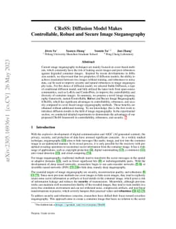 CRoSS: Diffusion Model Makes Controllable, Robust and Secure Image
  Steganography