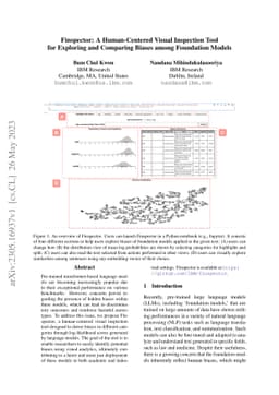 Finspector: A Human-Centered Visual Inspection Tool for Exploring and
  Comparing Biases among Foundation Models