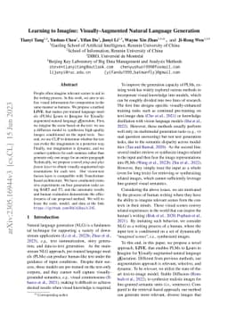 Learning to Imagine: Visually-Augmented Natural Language Generation