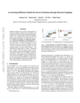 Accelerating Diffusion Models for Inverse Problems through Shortcut
  Sampling