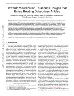 Towards Visualization Thumbnail Designs that Entice Reading Data-driven
  Articles