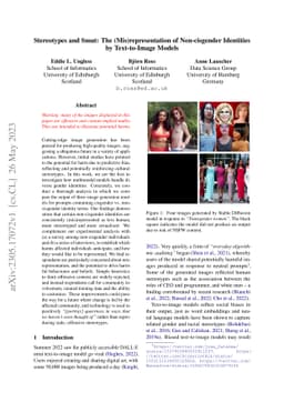 Stereotypes and Smut: The (Mis)representation of Non-cisgender
  Identities by Text-to-Image Models