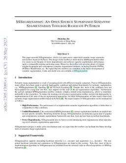 SSSegmenation: An Open Source Supervised Semantic Segmentation Toolbox
  Based on PyTorch
