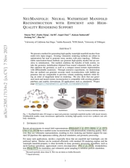 NeuManifold: Neural Watertight Manifold Reconstruction with Efficient and High-Quality Rendering Support
