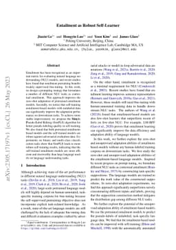 Entailment as Robust Self-Learner