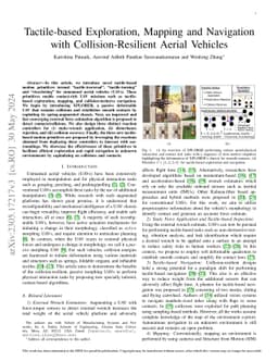 Tactile-based Exploration, Mapping and Navigation with Collision-Resilient Aerial Vehicles
