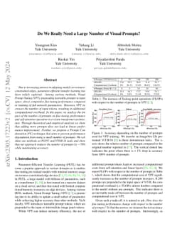 Do We Really Need a Large Number of Visual Prompts?