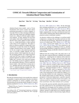 COMCAT: Towards Efficient Compression and Customization of
  Attention-Based Vision Models