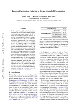Improved Instruction Ordering in Recipe-Grounded Conversation